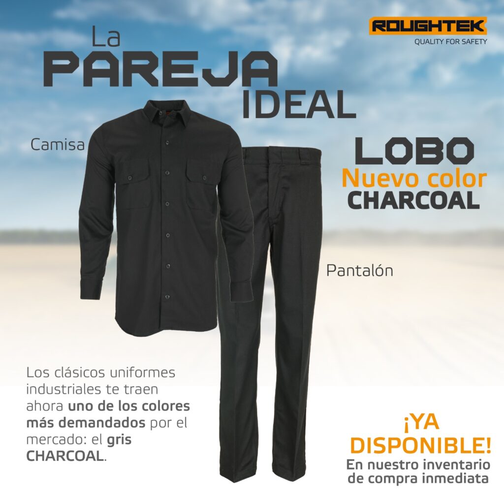Uniformes industriales en color charcoal: Pantalón y camisa